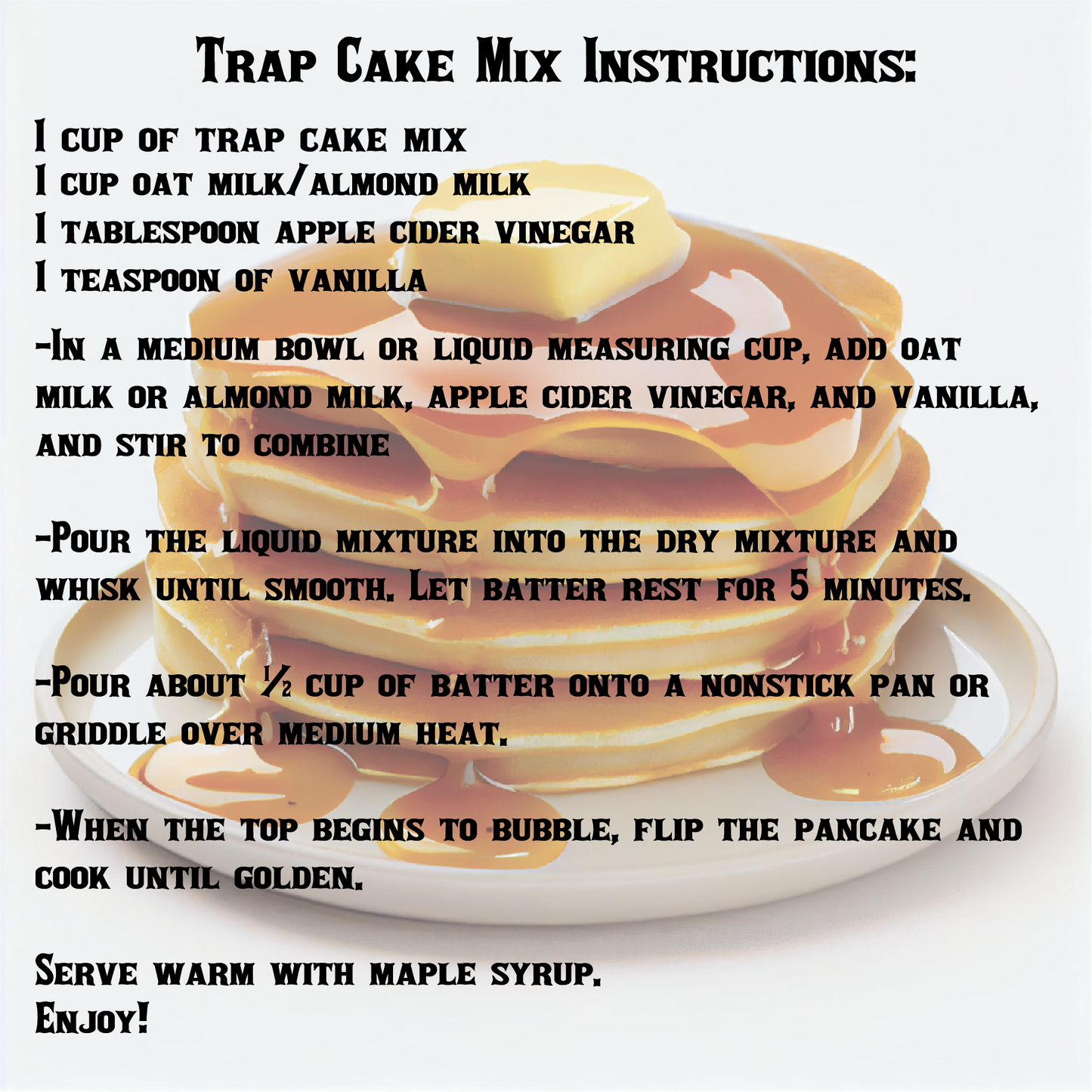 VEGAN TRAP CAKE MIX