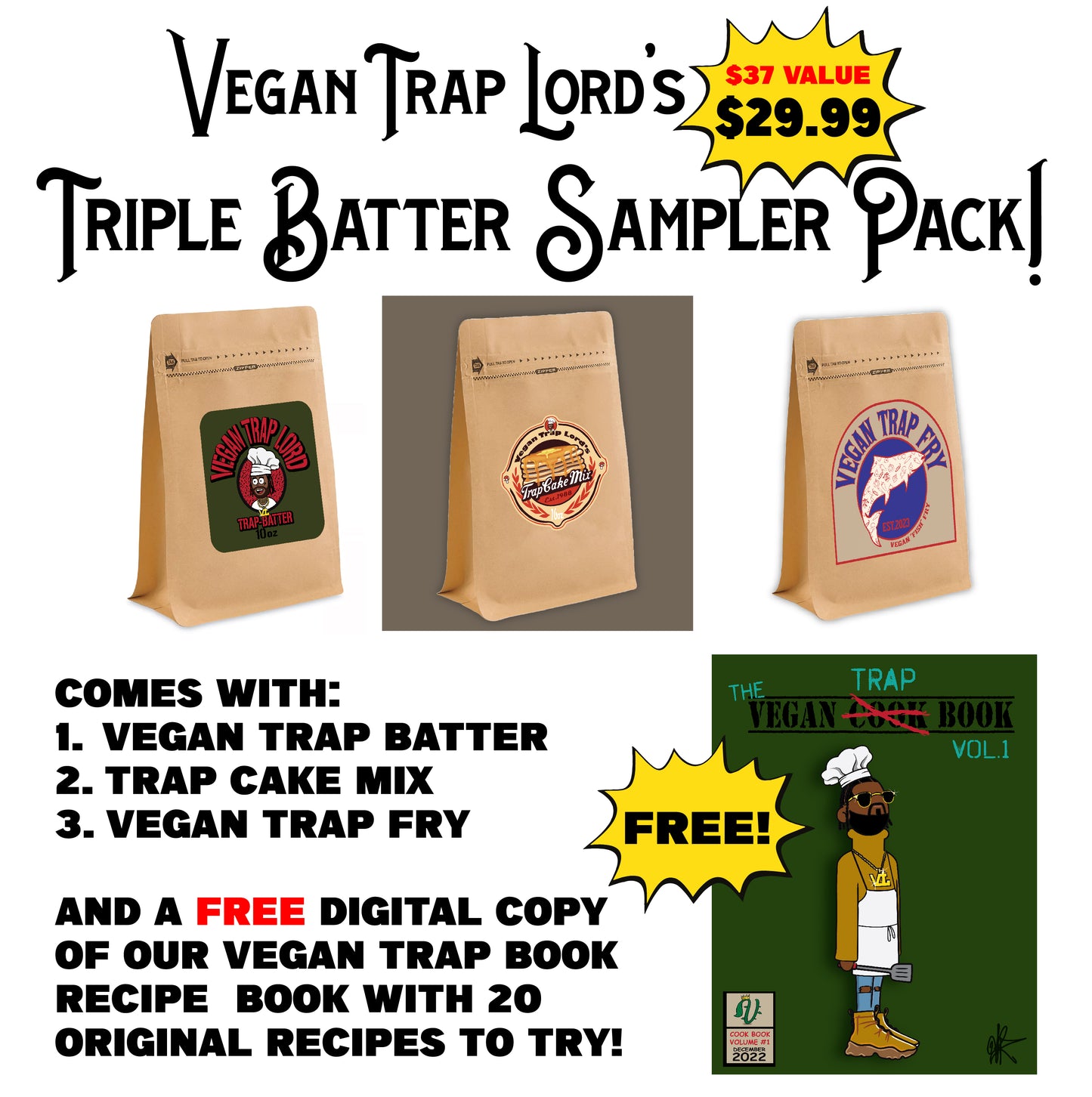 VEGAN TRAP LORD'S TRIPLE BATTER MIX